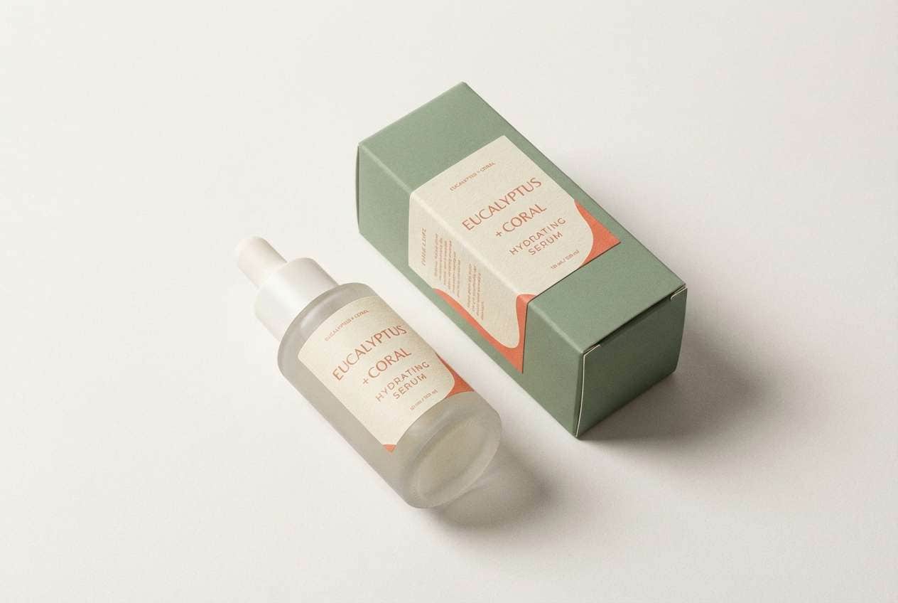 skincare packaging studio shot