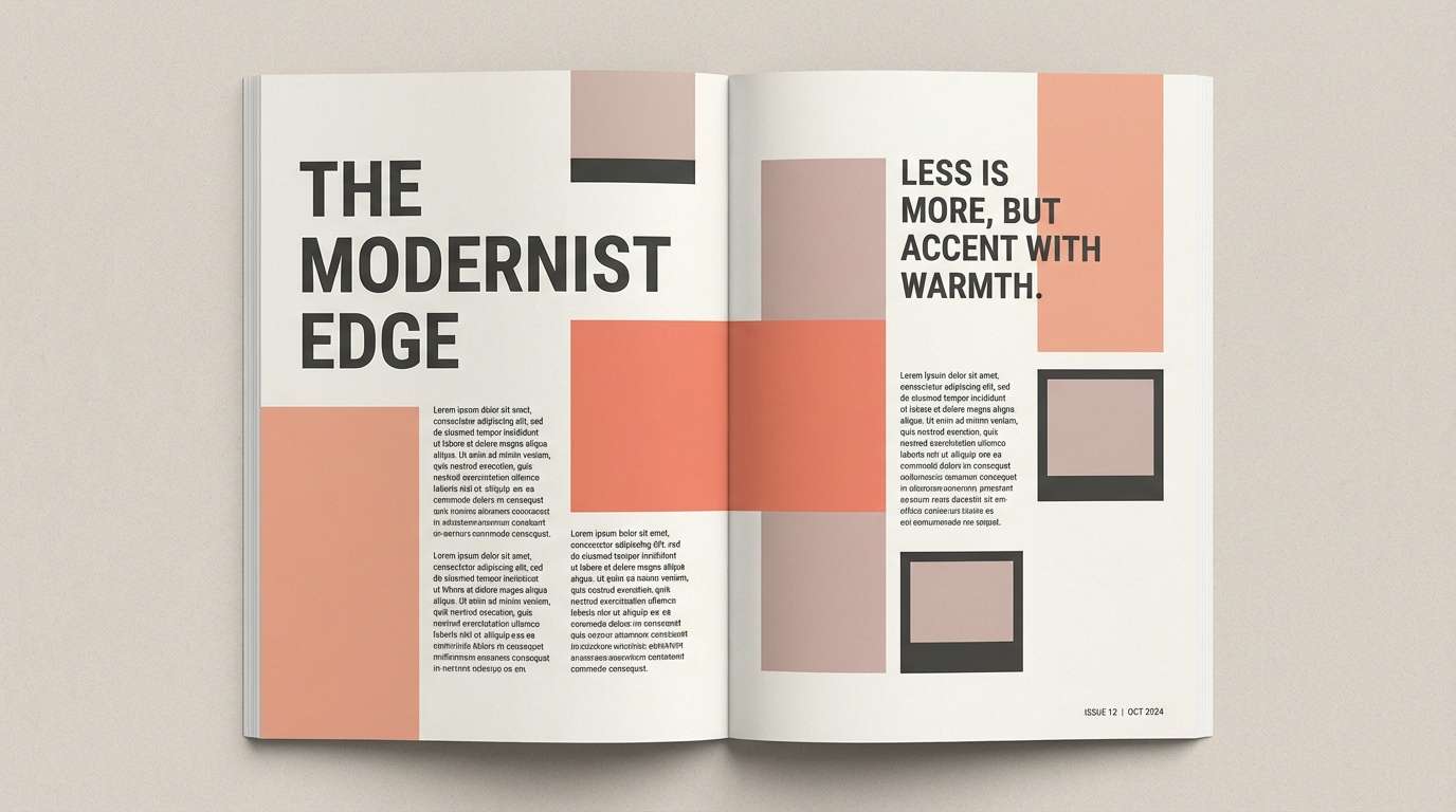 modern magazine spread layout