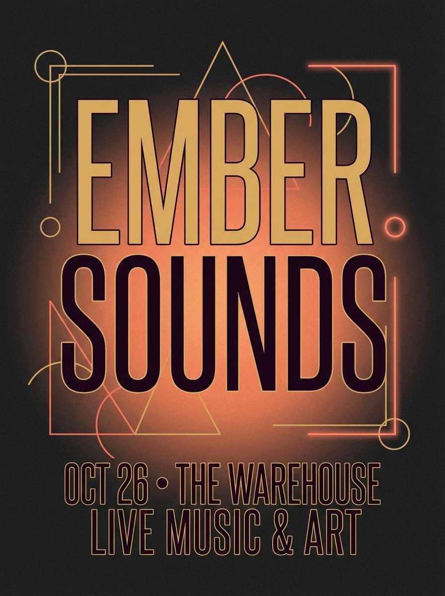 moody music event poster