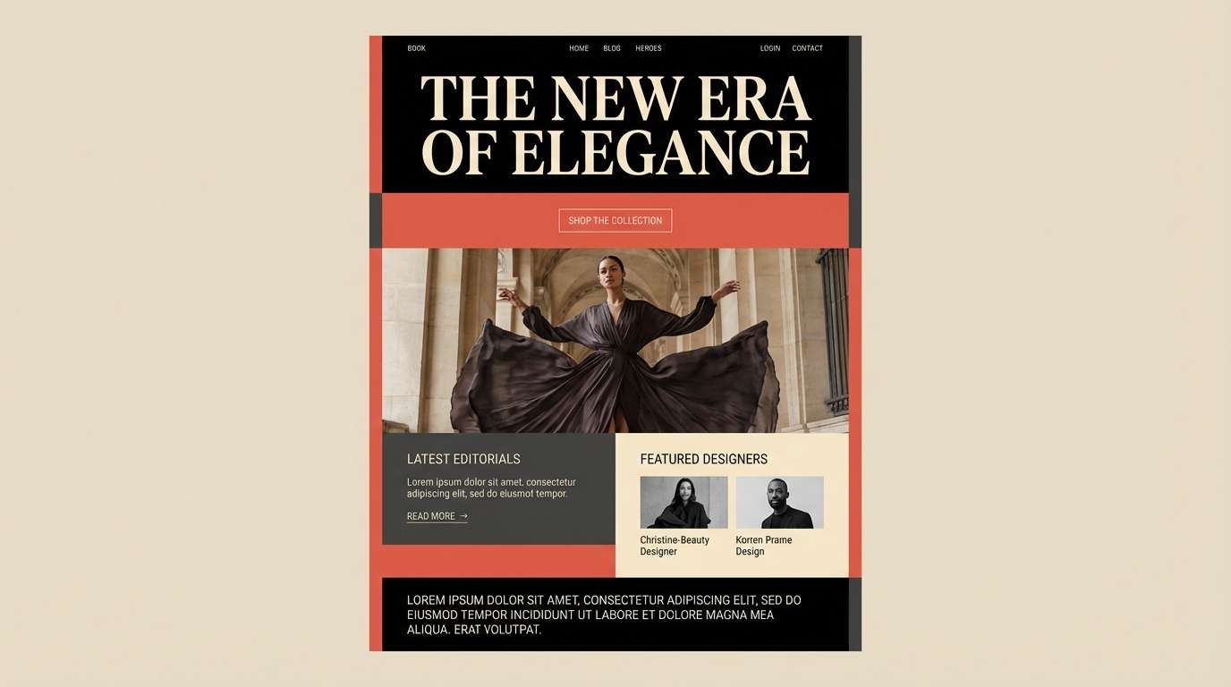 high contrast landing page