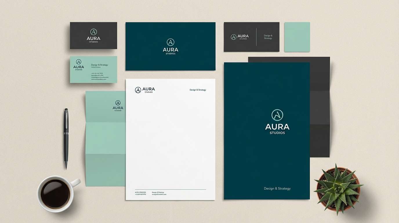 marine brand identity layout