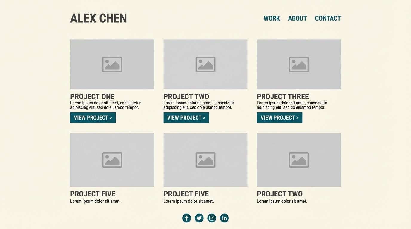 minimal portfolio ui