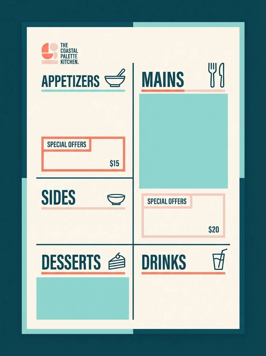 modern menu design