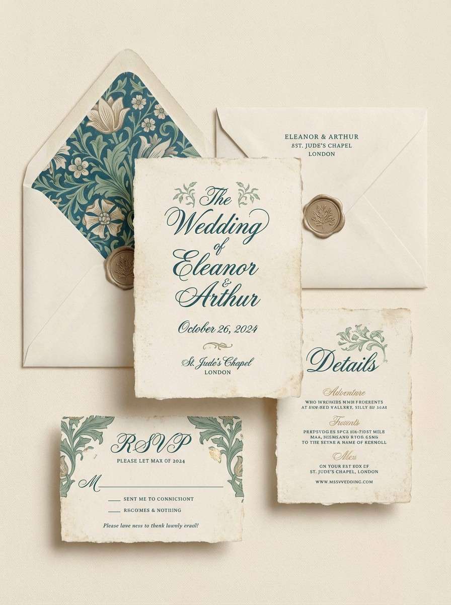 vintage invitation suite