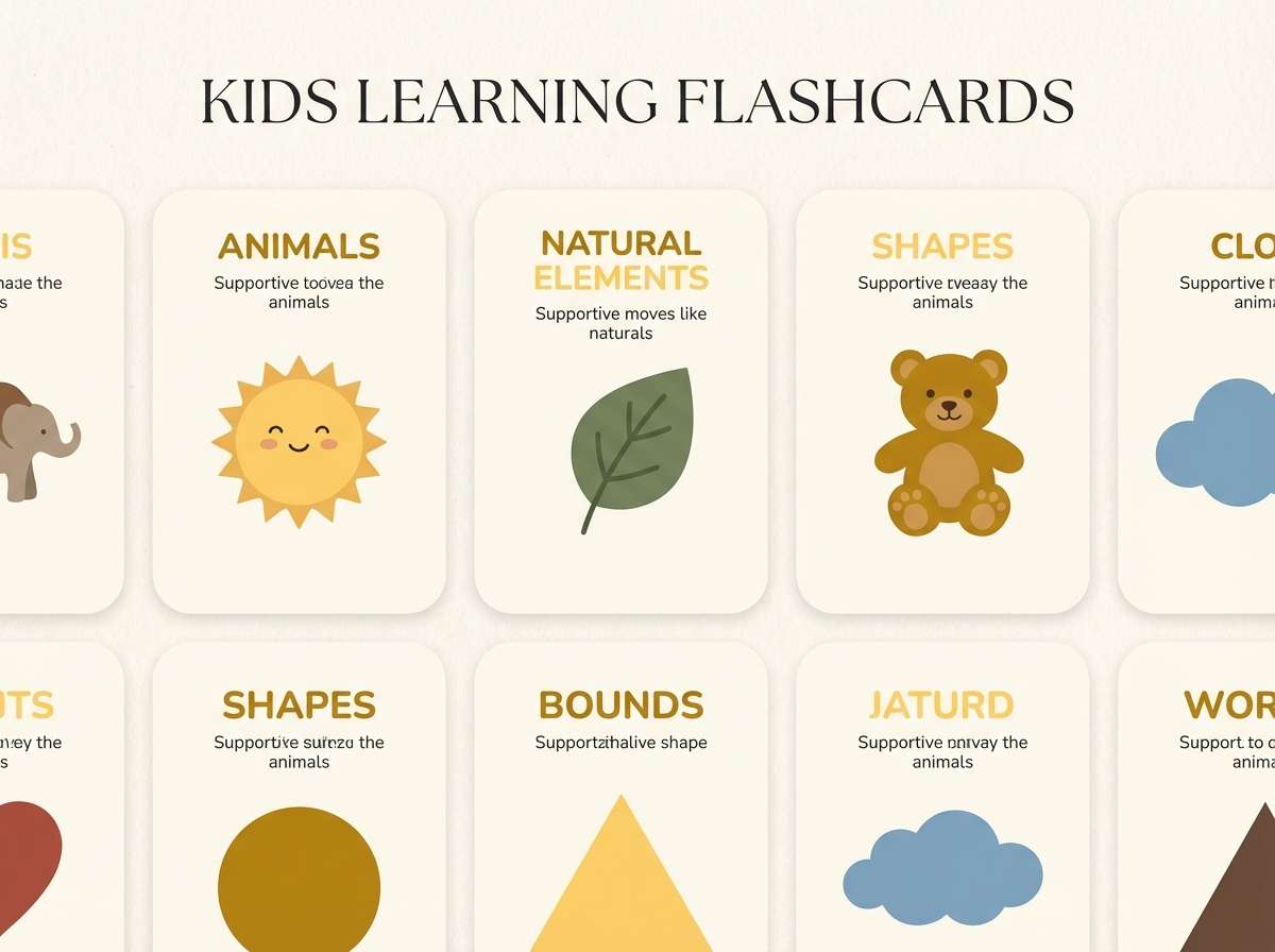 kids flashcards design