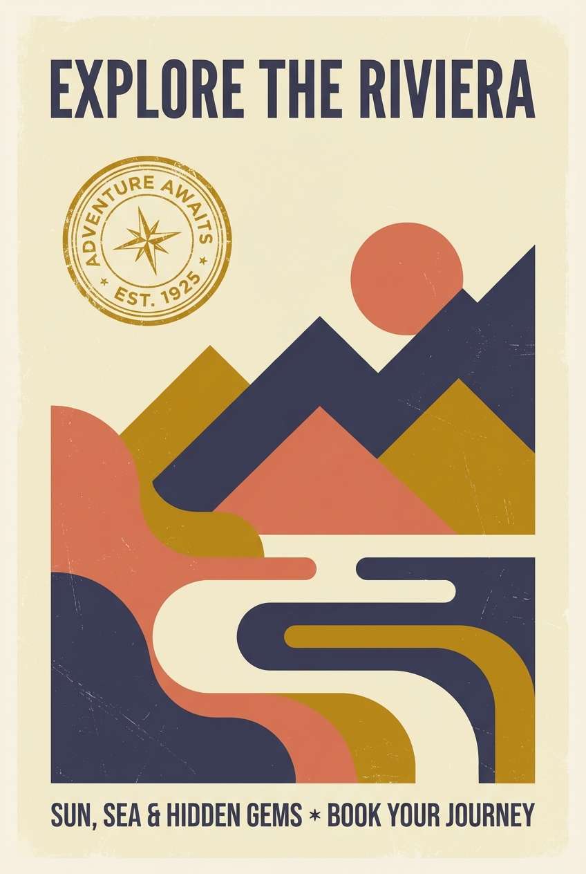 retro travel poster