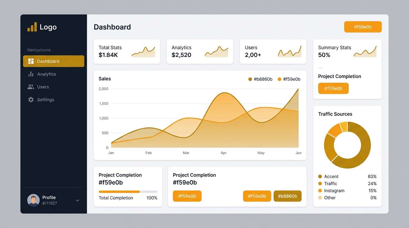 modern dashboard ui