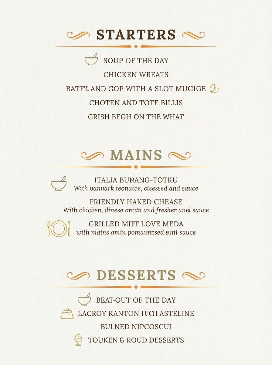 spice menu design