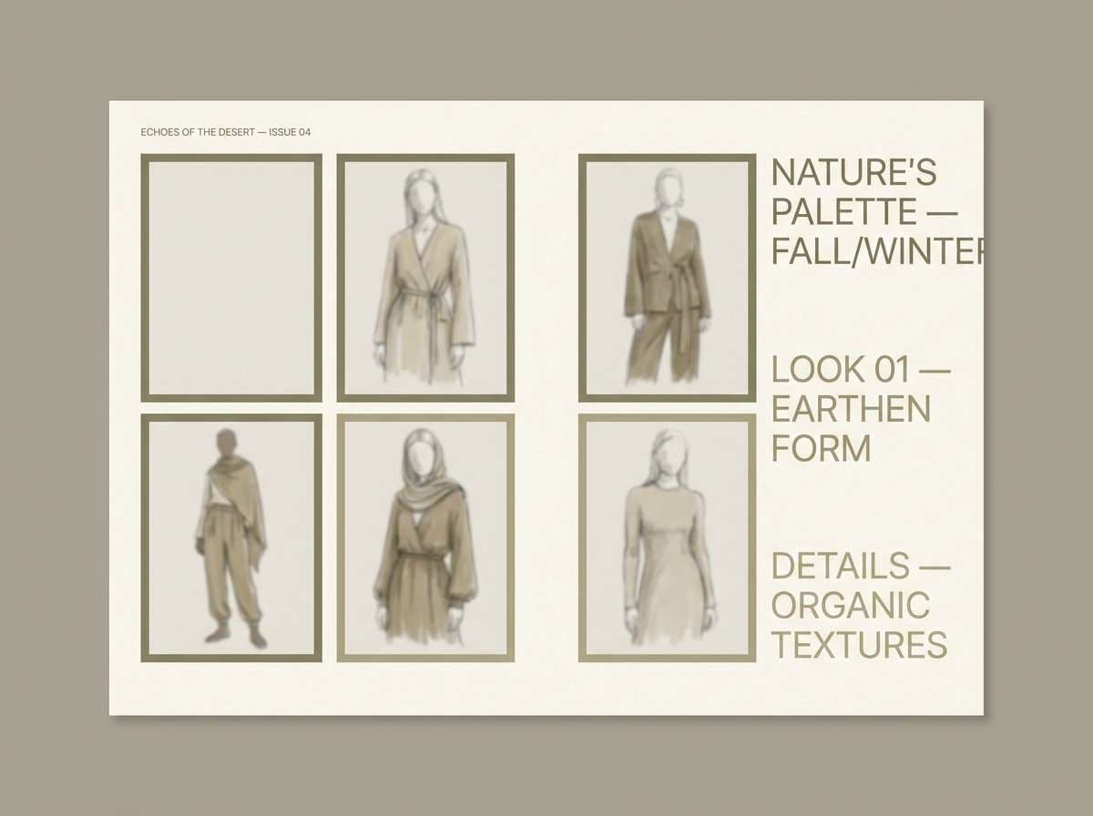 khaki lookbook layout