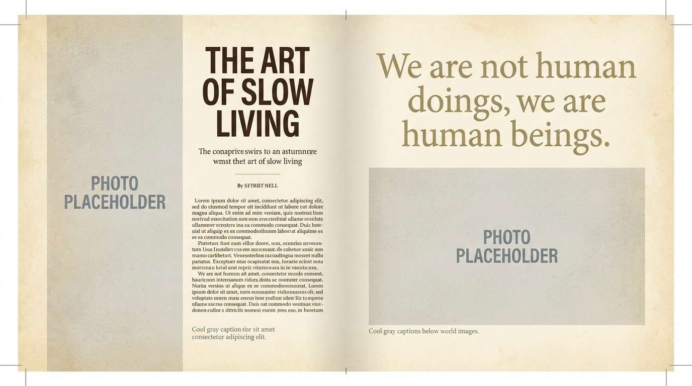 vintage editorial spread