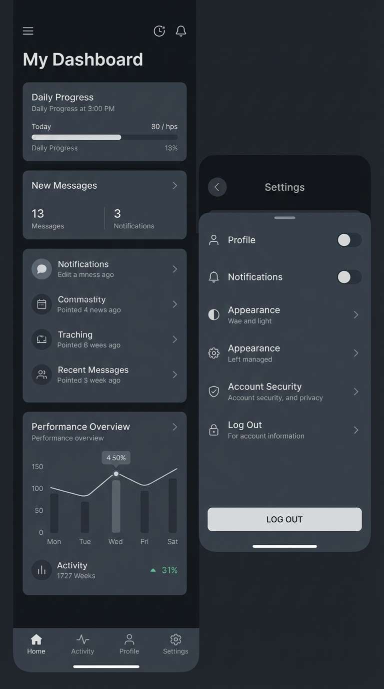dark mode neutral ui