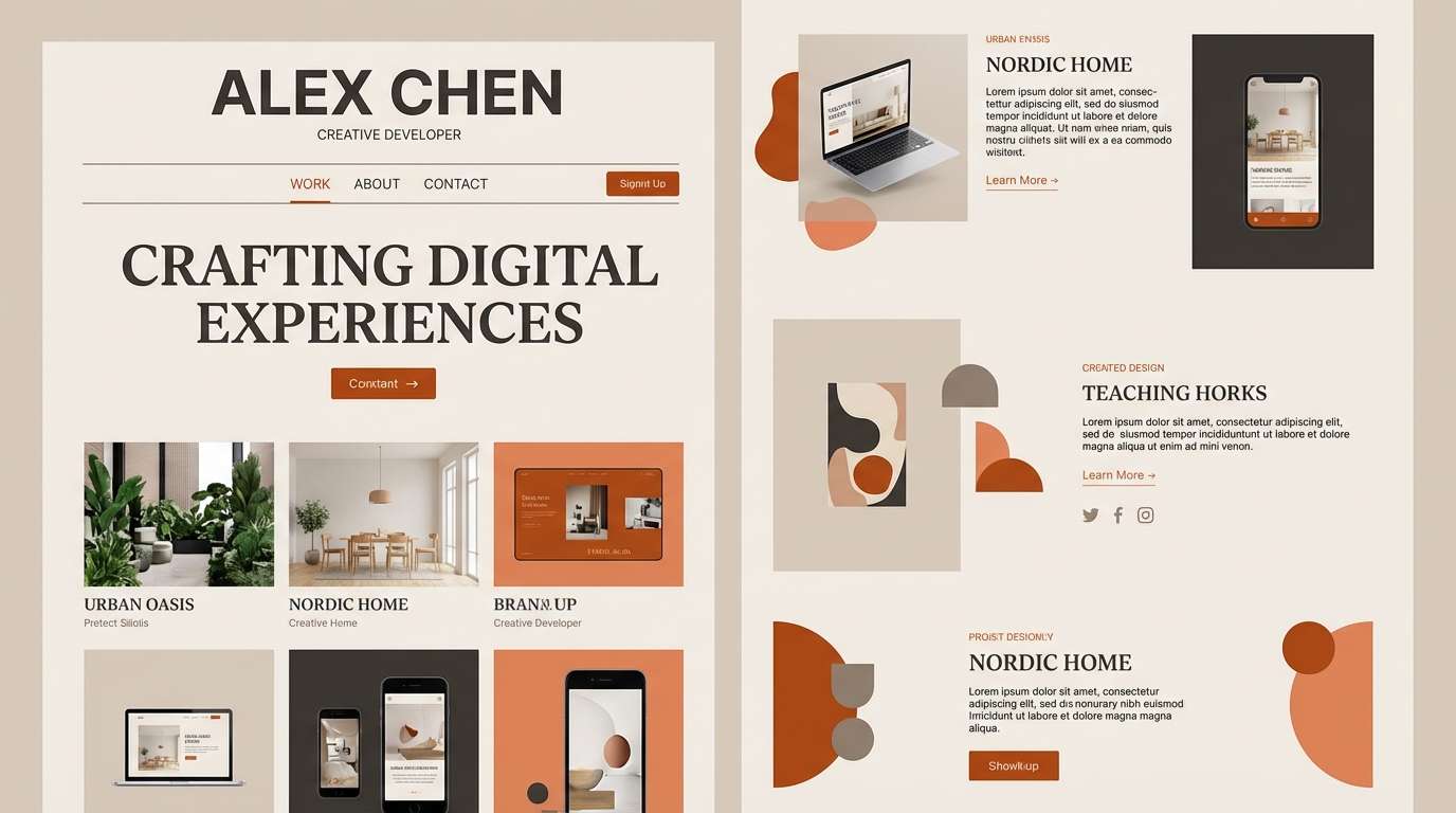 portfolio website ui