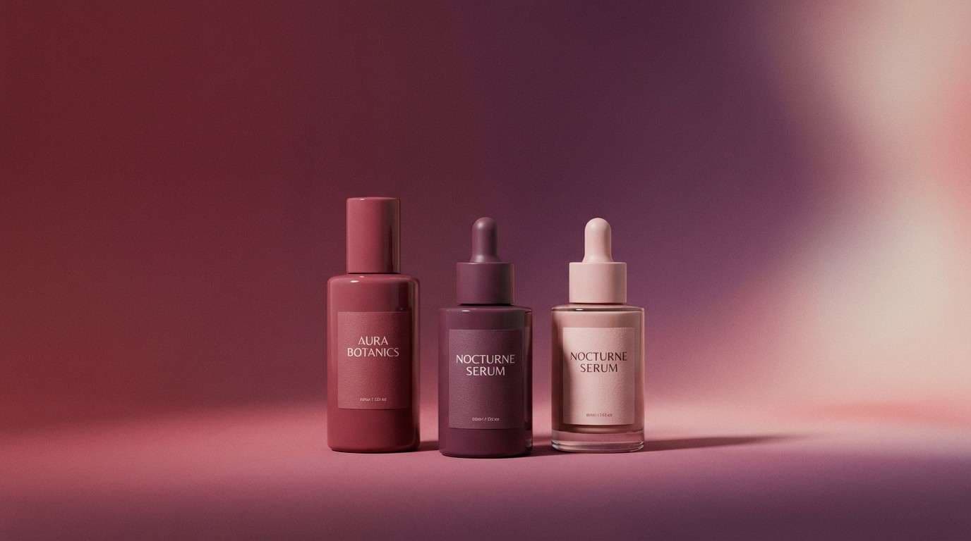 beauty banner in dark pink