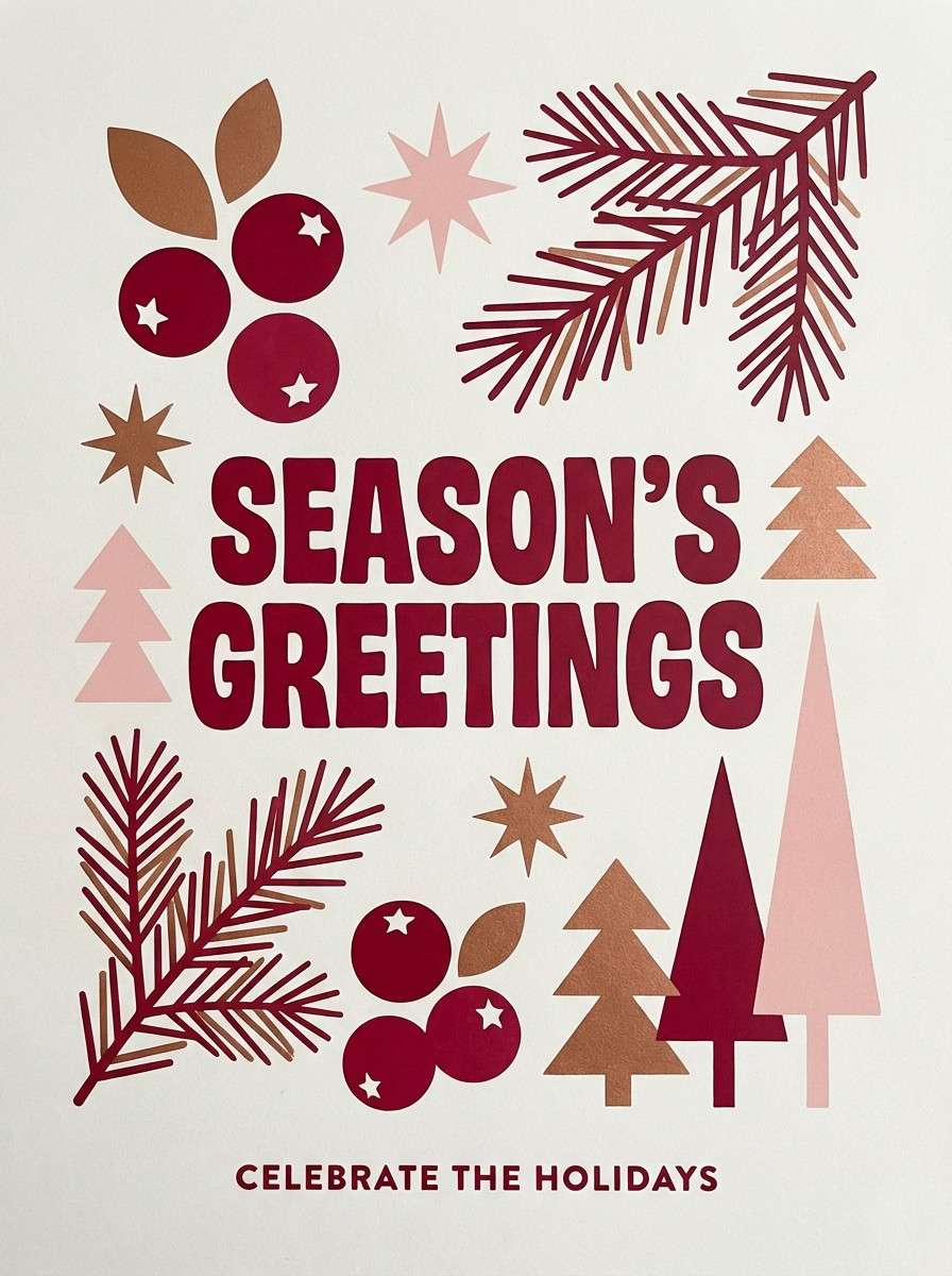 cranberry copper holiday poster