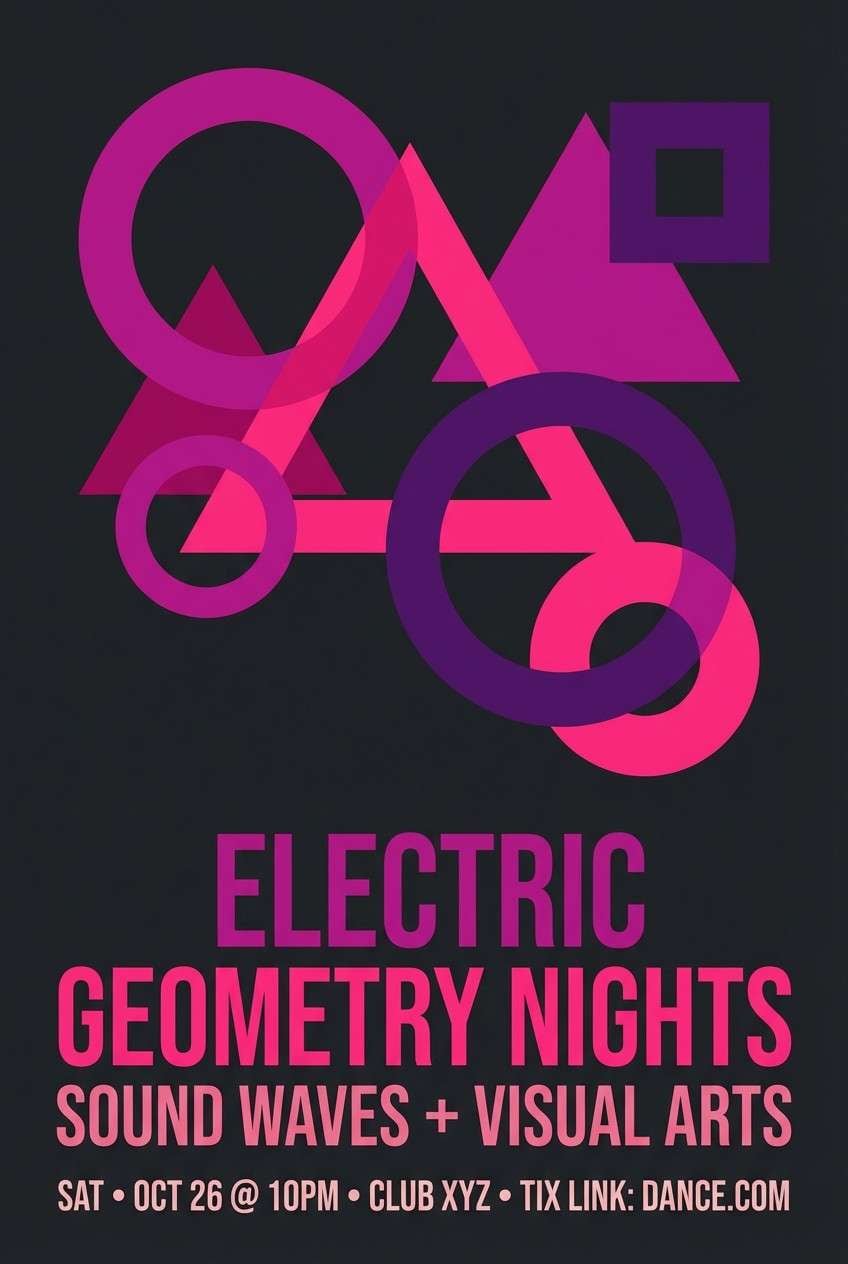 magenta nightlife flyer