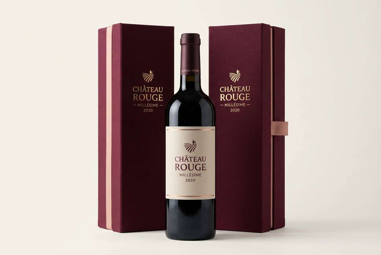 premium wine label mockup