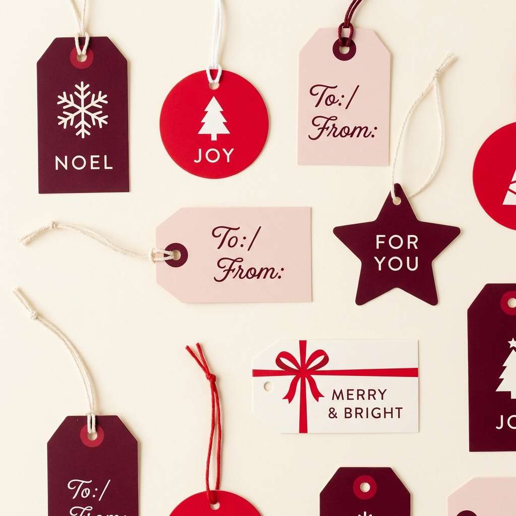 velvet holiday gift tags