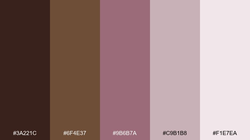 dark roast plum coffee brown color palette with hex codes