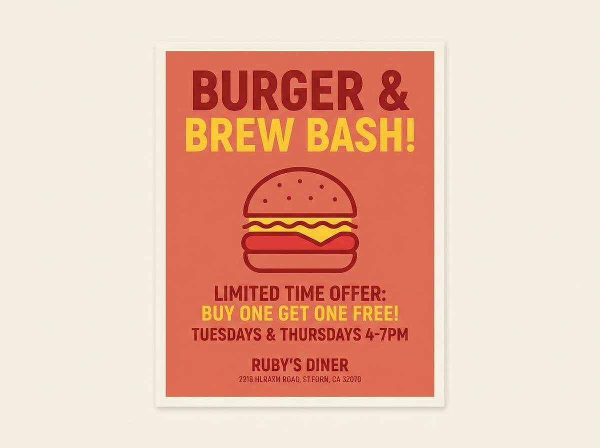 restaurant promo flyer