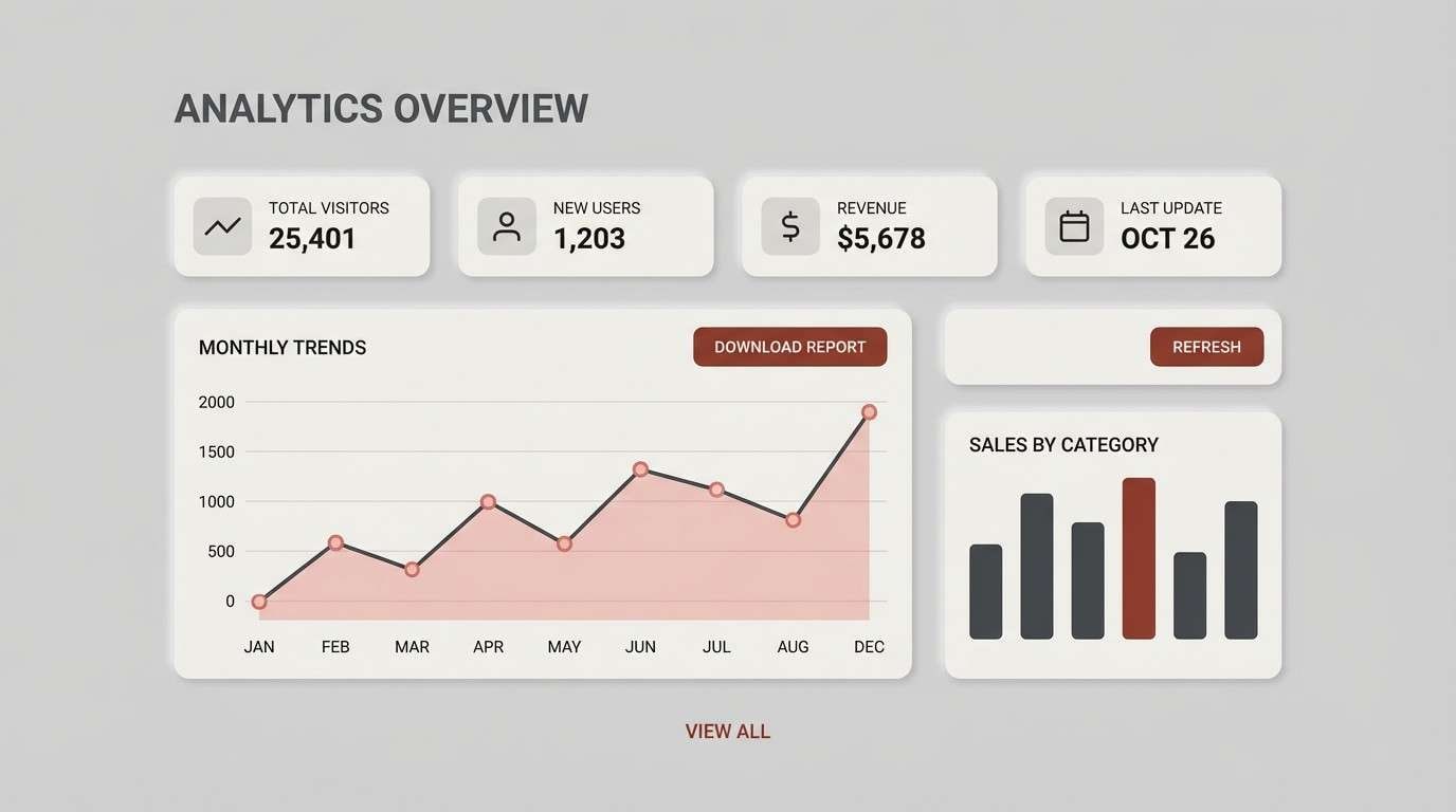 minimal dashboard ui