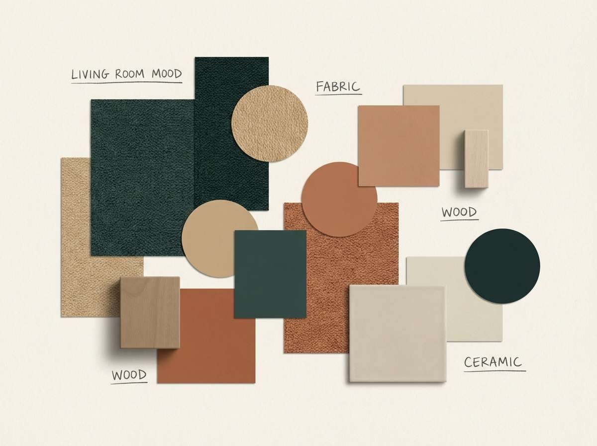 desert living room moodboard