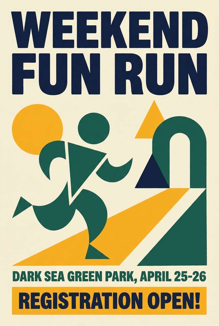 retro fun run poster