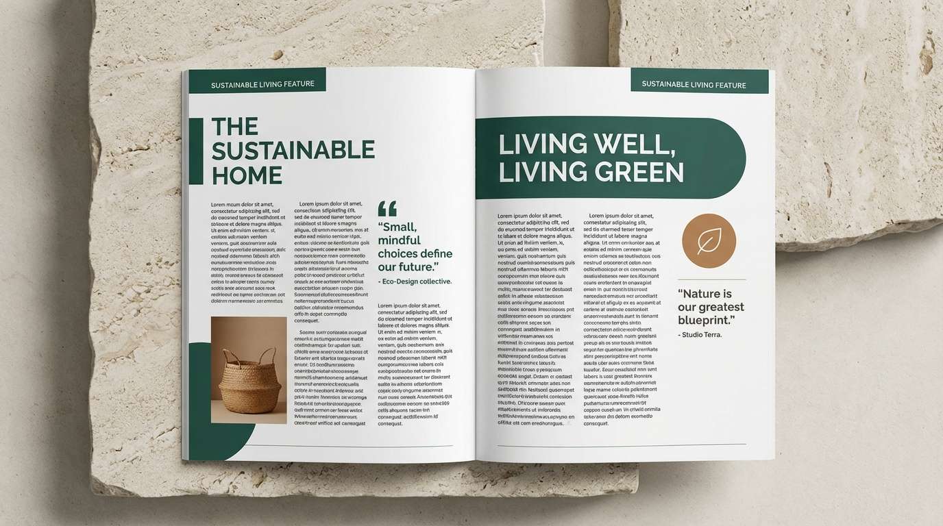 sustainable magazine layout