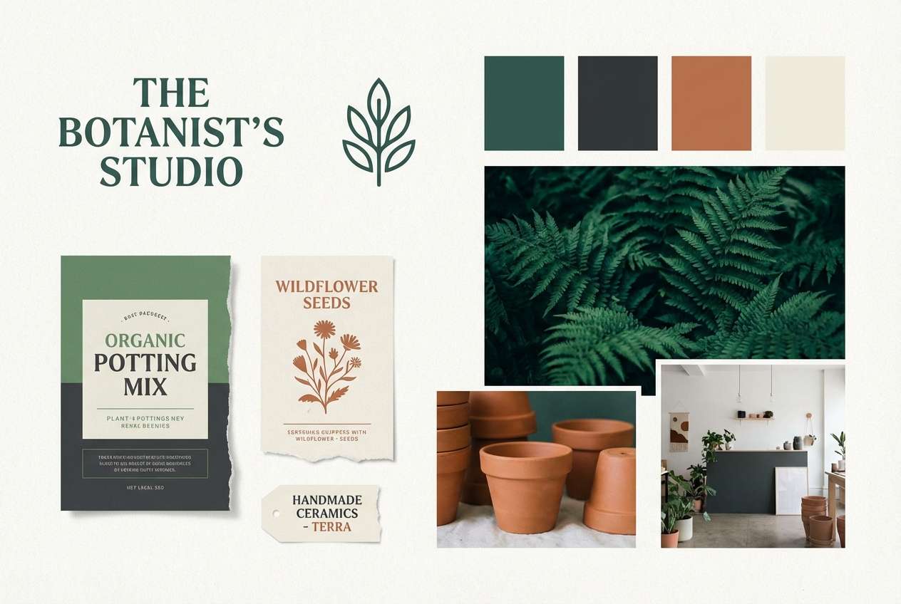 plant shop brand board