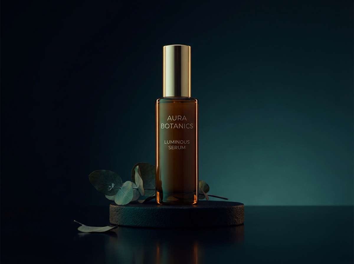 moody skincare ad shot