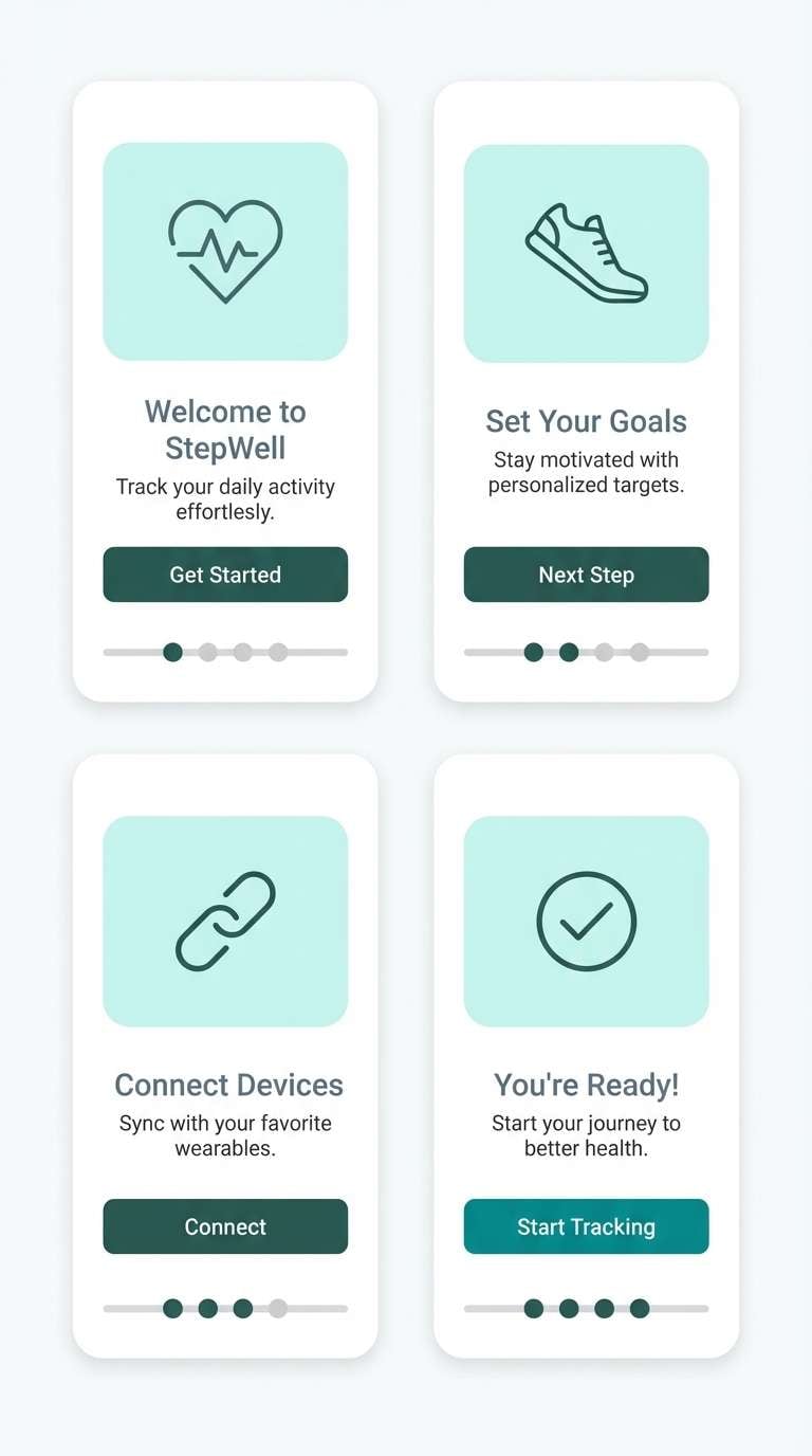health onboarding ui