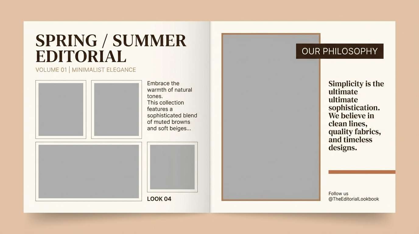 fashion lookbook layout