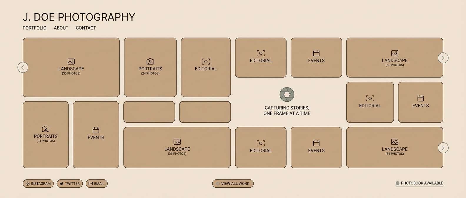 photography portfolio layout
