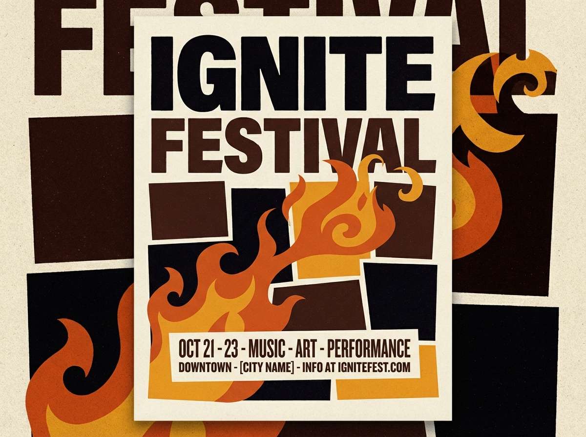 bonfire night event poster