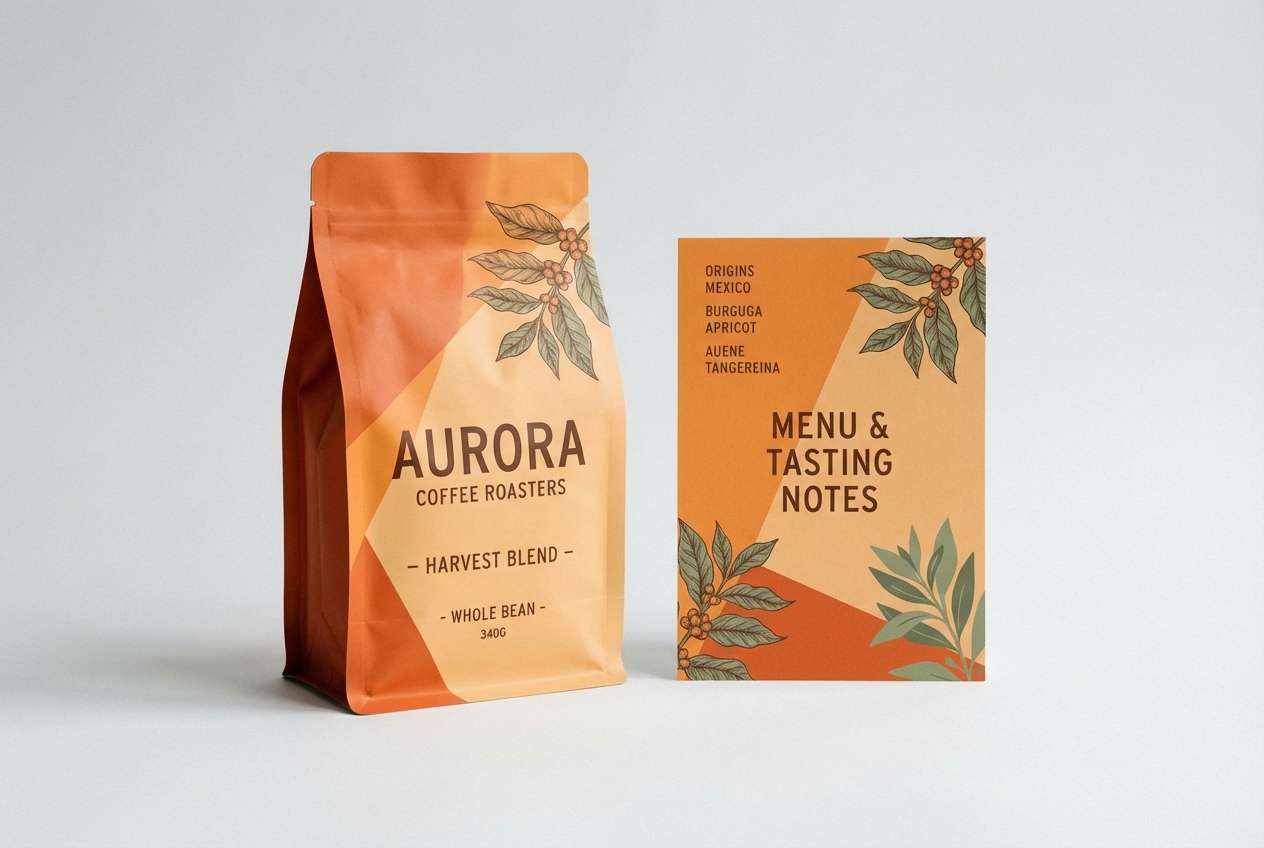 spiced apricot coffee packaging