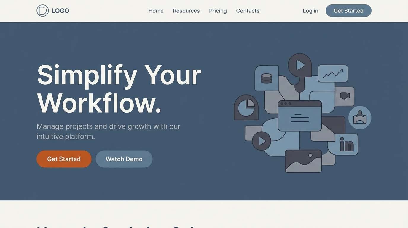 amber slate saas landing