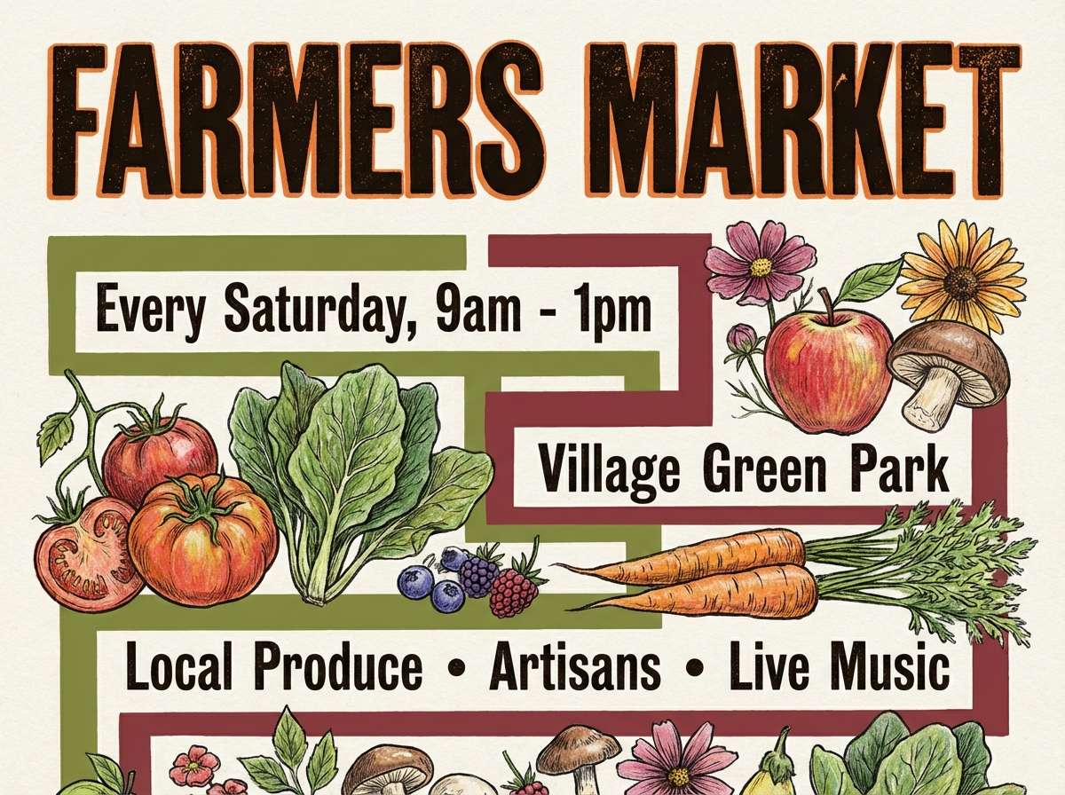autumn market flyer design