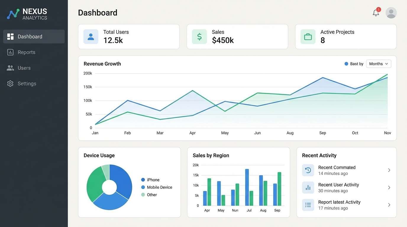 dark teal ui dashboard