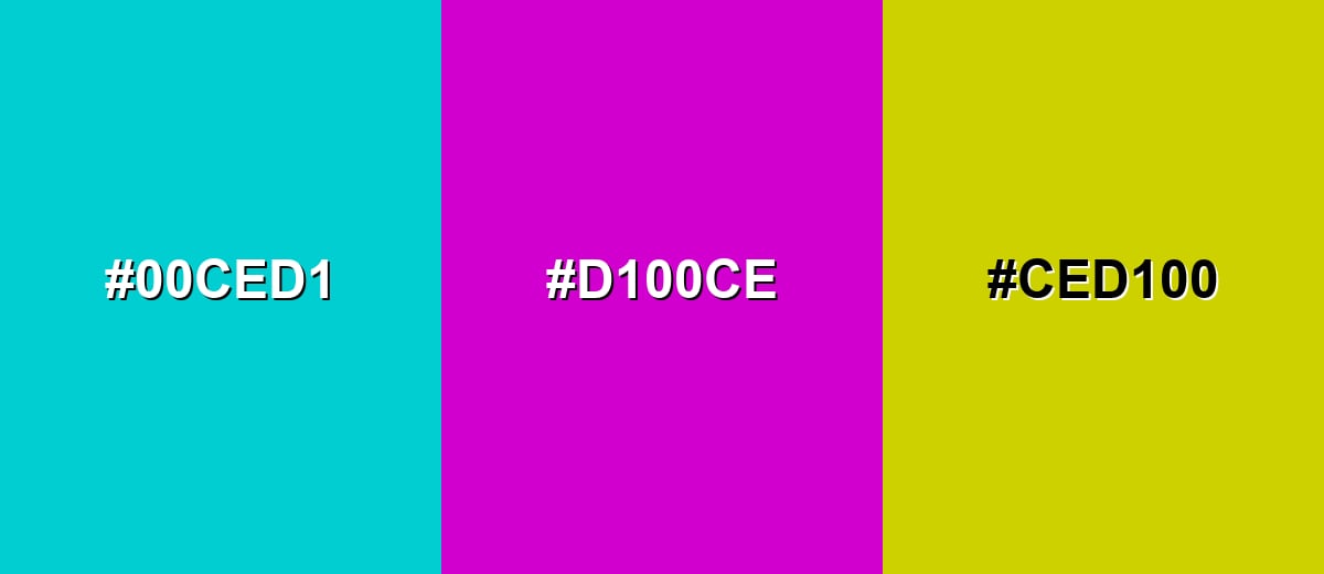 triadic combinations of dark-turquoise-color