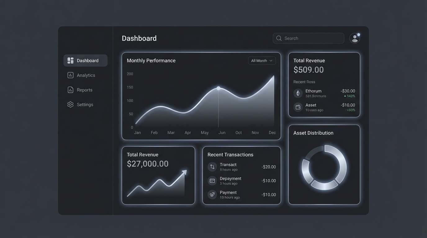 dark silver ui dashboard
