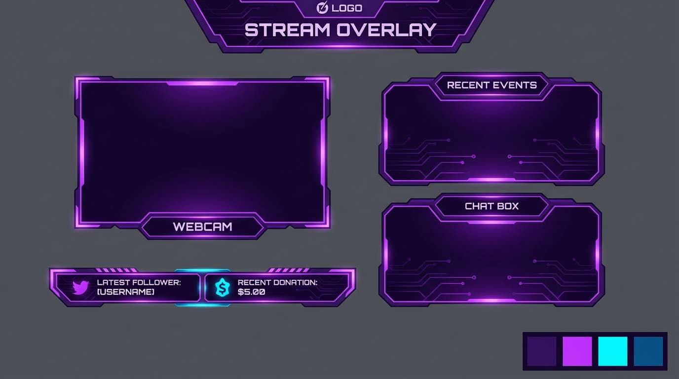 neon plum stream overlay