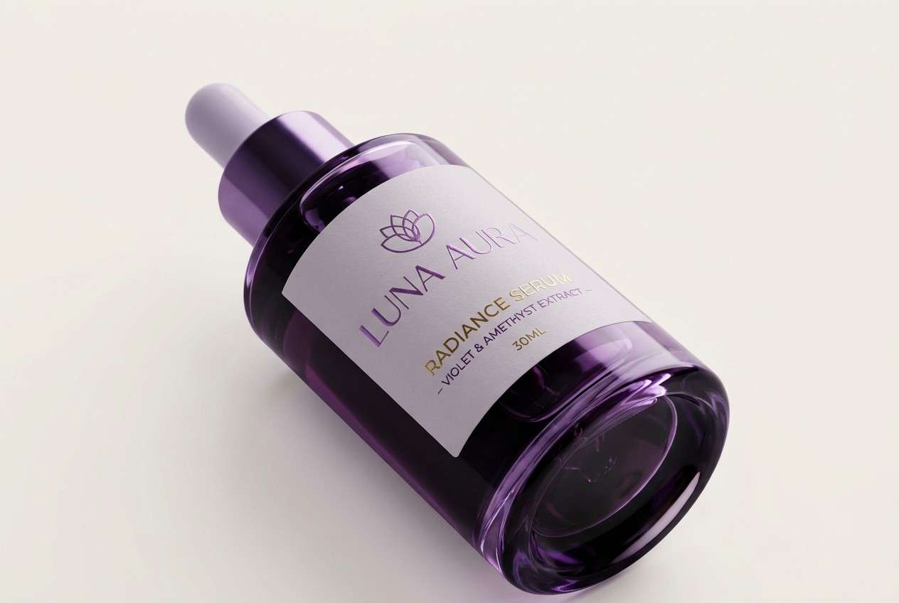 amethyst beauty label studio shot