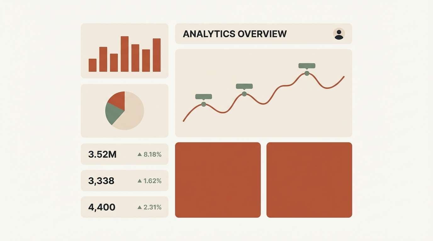 warm minimal dashboard ui