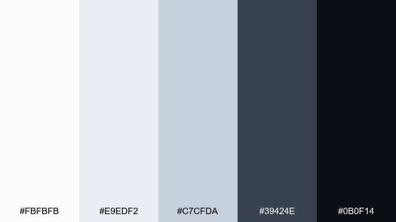 data dashboard color palette with hex codes