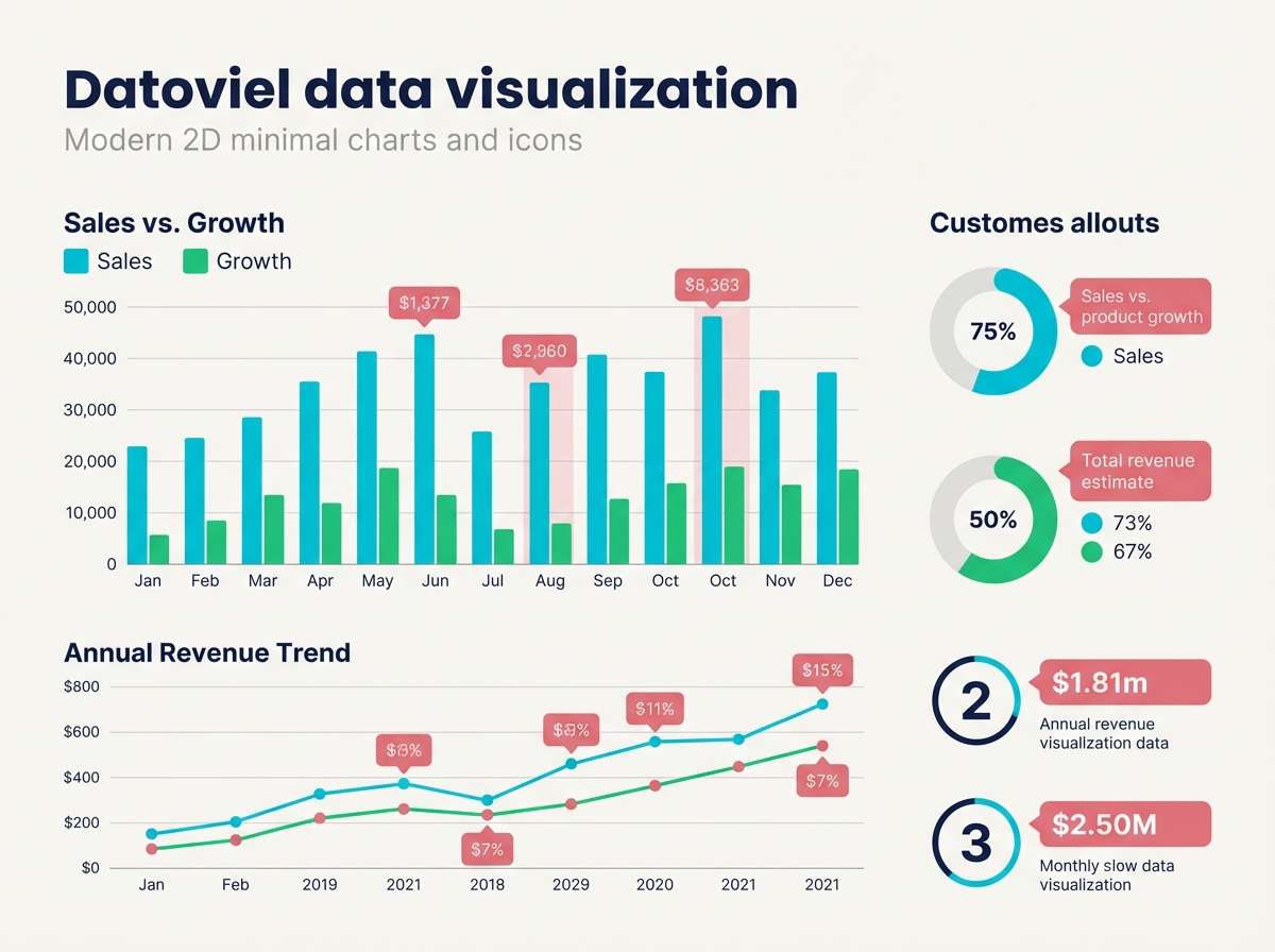 modern data infographic charts
