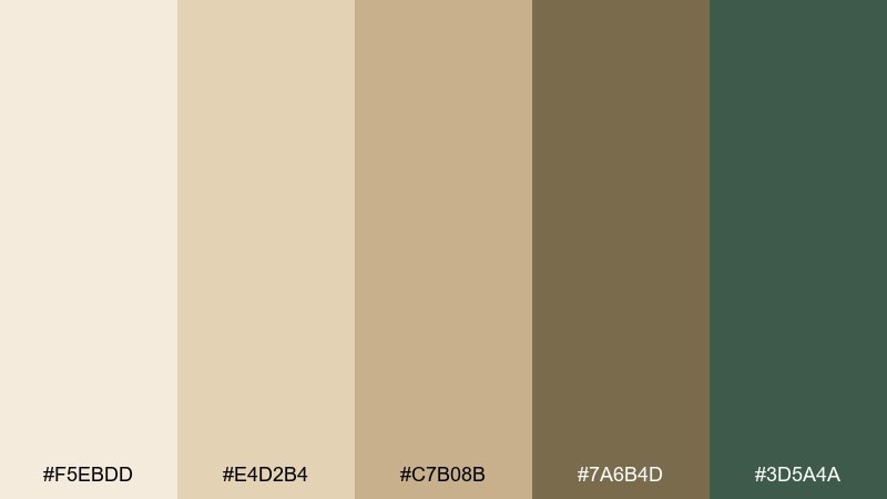date grove neutral desert oasis color palette with hex codes