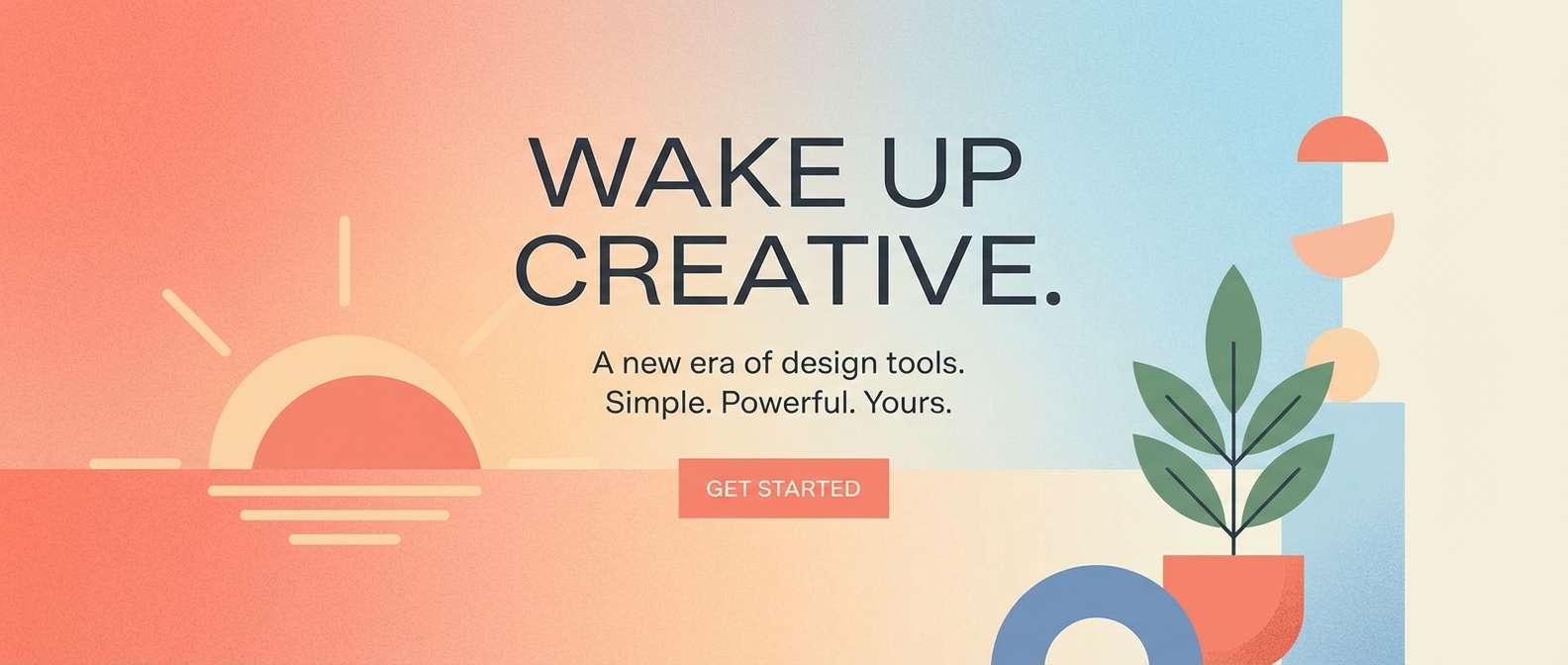 soft gradient landing hero