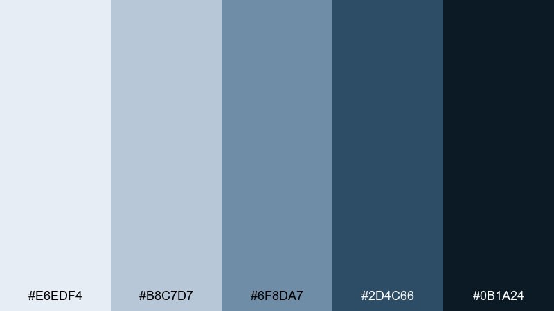 deep current color palette with hex codes