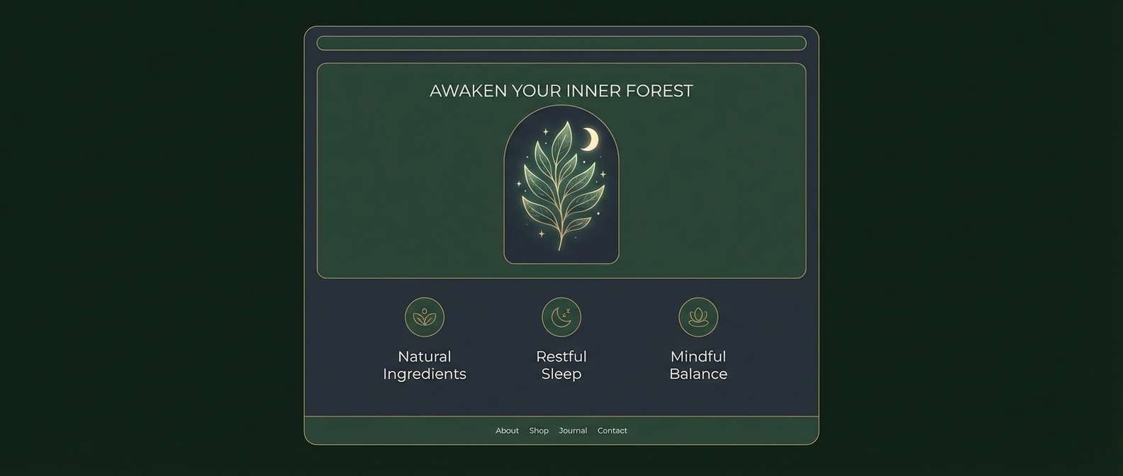 forest wellness web layout
