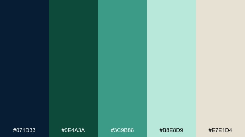 deep lagoon serif color palette with hex codes