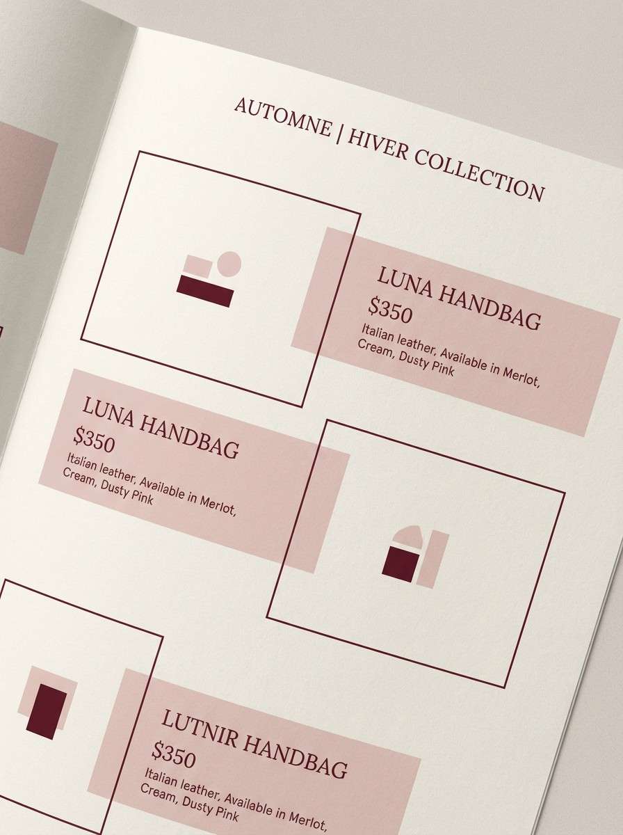 boutique catalog page design